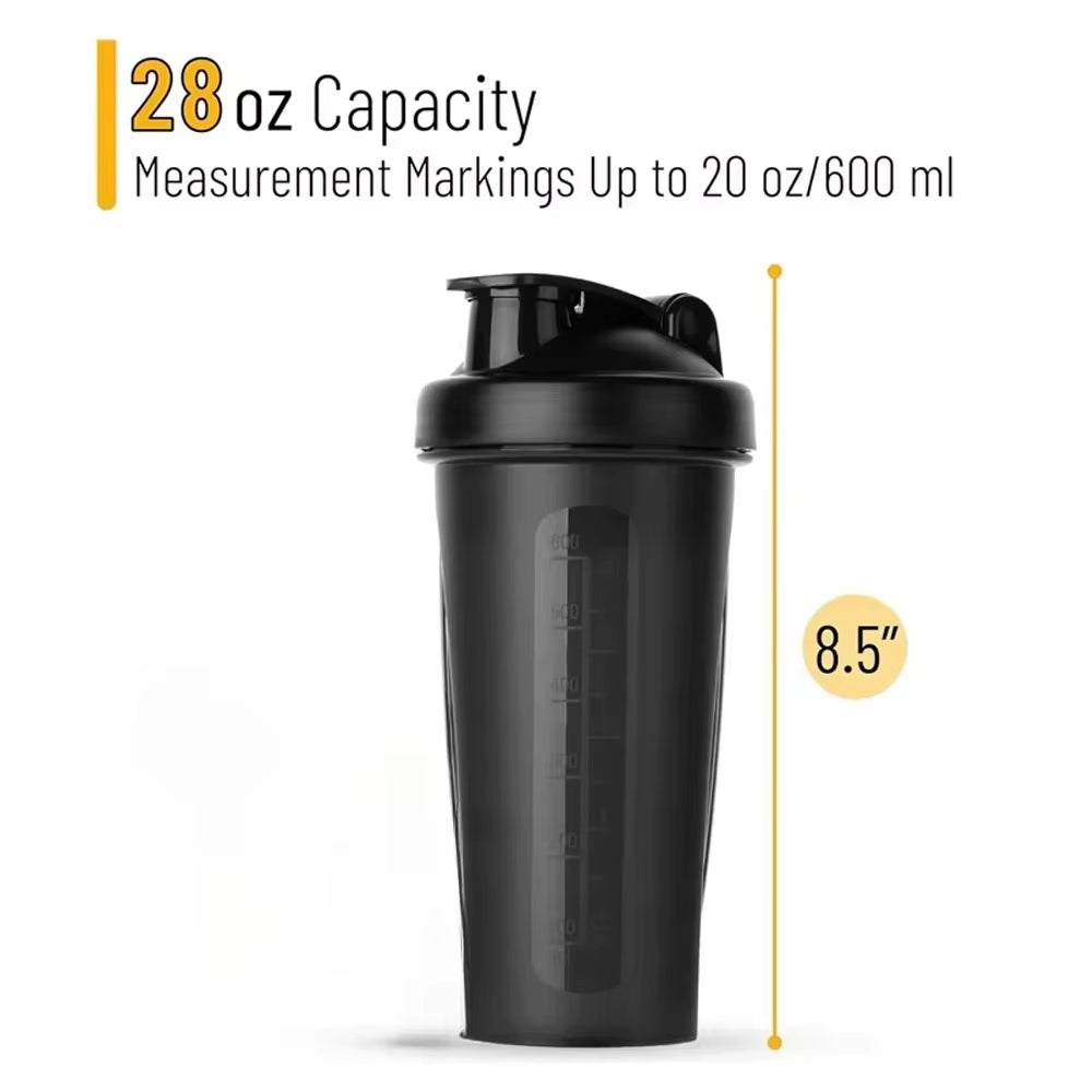 600Ml Shaker Bottle 20Oz Protein Shaker Plastic Bottle Portable Fitness Bottle for Fitness Enthusiasts Athletes